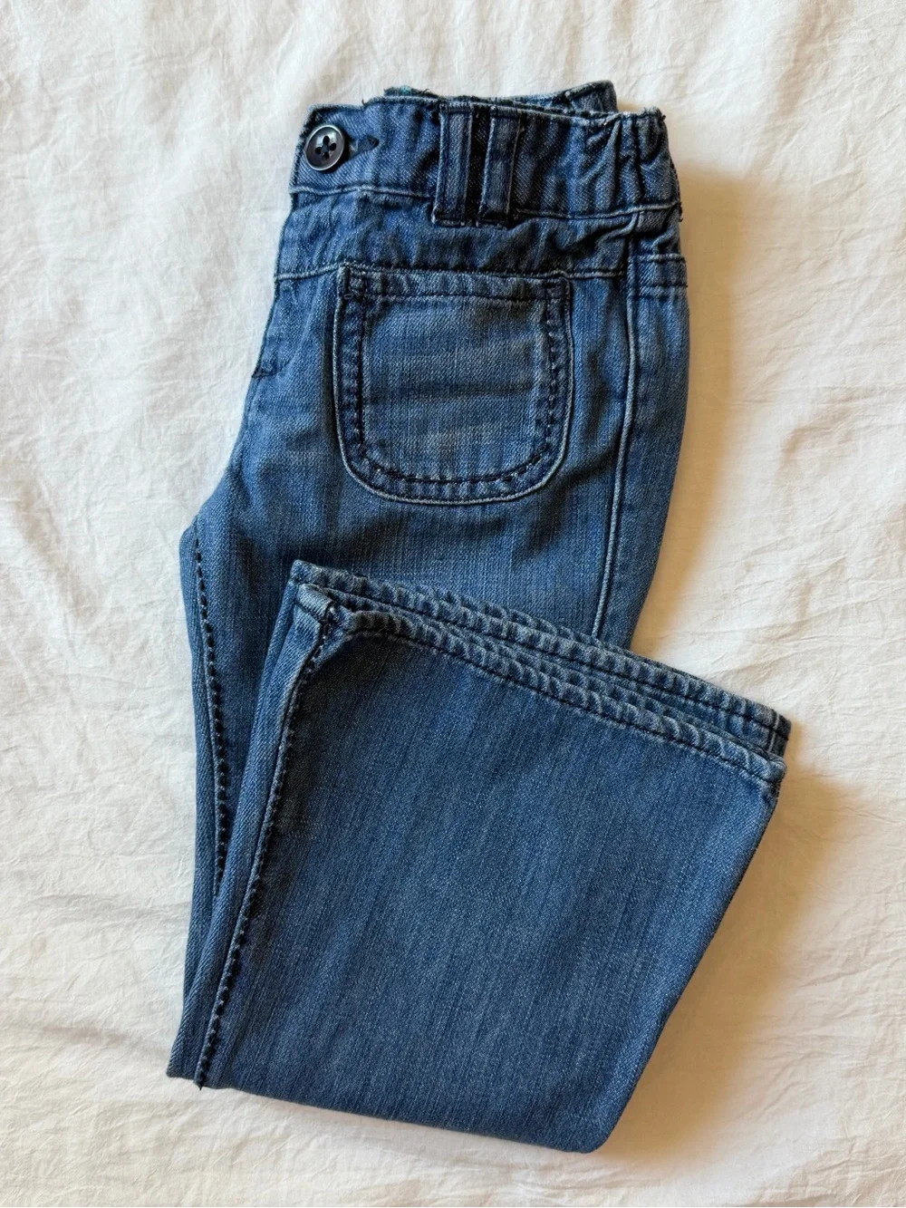 Vintage Baby Gap Flare Jeans Toddler 4Y Flap Pockets
